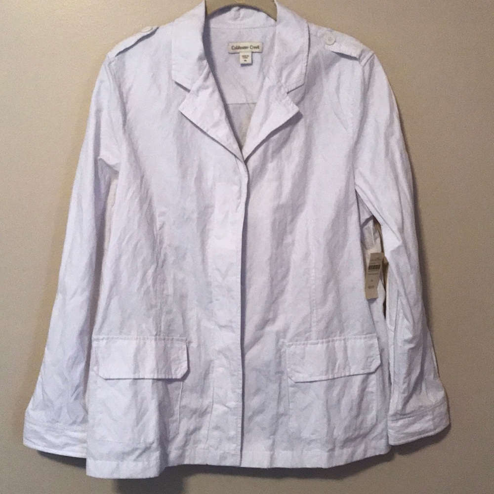 Coldwater Creek crinkle cargo jacket